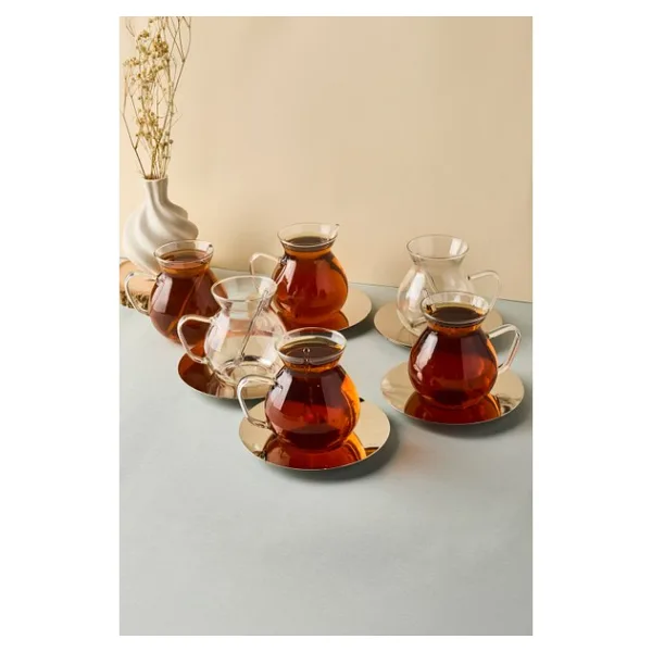 Perotti Perotti keyf-I Ala 18 Parça Çay Bardağı Seti 200 ml - Şeffaf