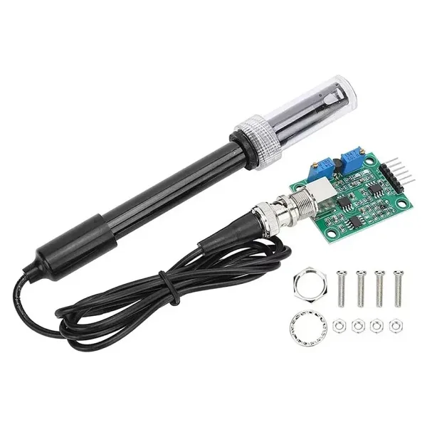 PH0-14 PH Değeri Algılama Sensörü Modülü + PH Elektrot Probu