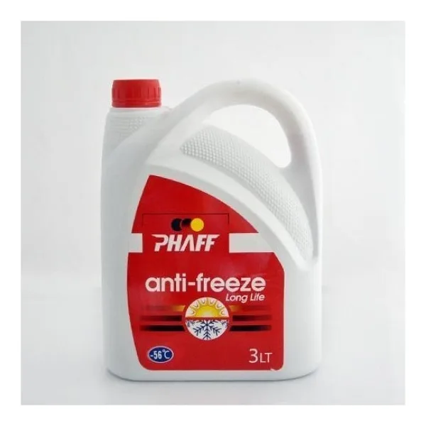 Phaff Antifiriz Kırmızı Organik 3 Lt 56 Derece