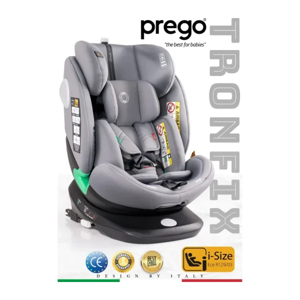 Prego Tronfix I-Size Gri 0-36 kg Oto Koltuğu
