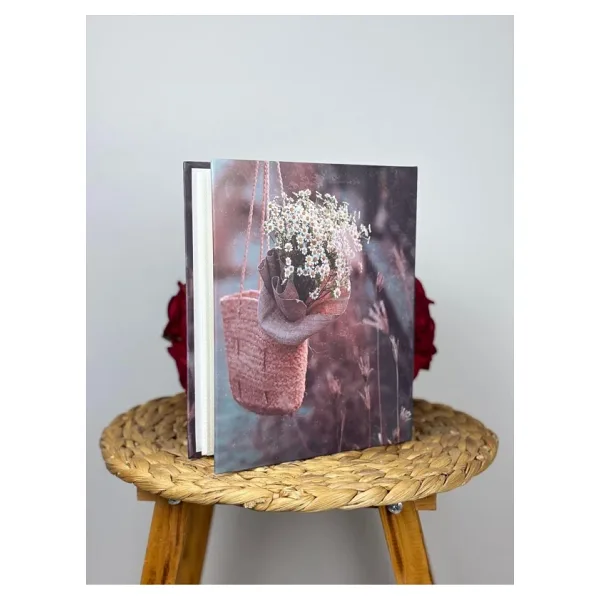 Rabsev Fotoğraf Albümü 10x15cm 200 Fotoğraf Kapasiteli Renkli Papatya Desenli Anı Albümü
