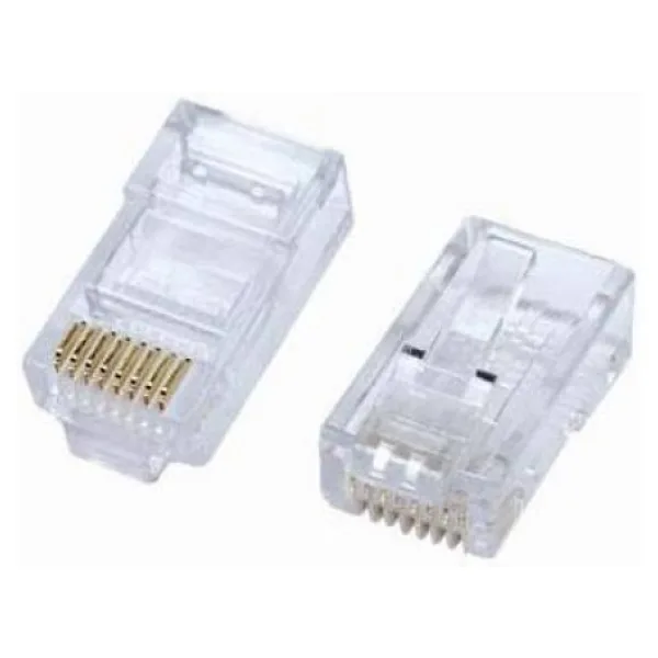 RJ45 CAT6 ALTIN UÇ CONNECTOR KONNEKTÖR NETWORK KABLO JAKI 50 ADET