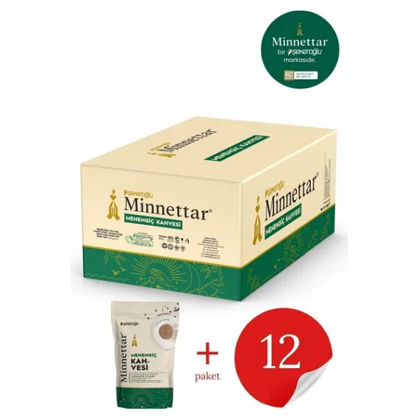 Şekeroğlu Minnettar Menengiç Kahvesi Toz 12 x 165 gr ( 12 Adet ) - Türk Kahvesi - 1 Paket