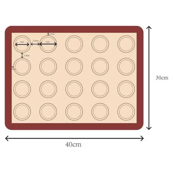 Silikon Makaron Mat 40X30 Cm