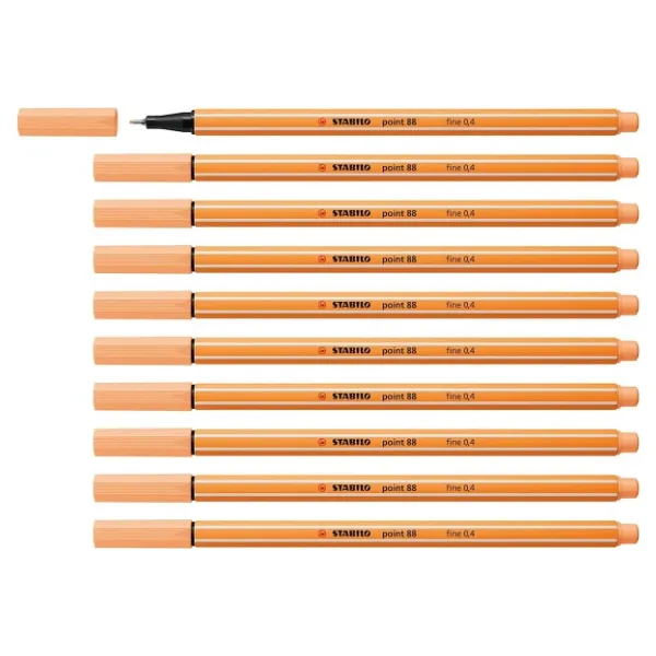 Stabilo Kece Uclu Ince Kalem Pastel Turuncu Ince Kece Uclu Kalem (10 Lu Paket)