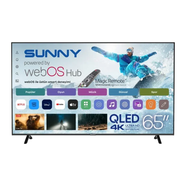 Sunny SN65QMN252 4K Ultra HD 65" 165 Ekran Uydu Alıcılı webOS Smart QLED TV