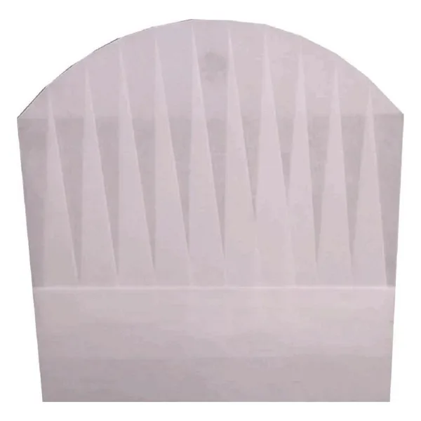 Tela Aşçı Kepi 30 cm. Beyaz 20 Adet