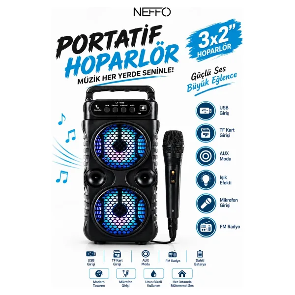 Torima GTS-1571 Mikrofonlu Bluetooth Hoparlör
