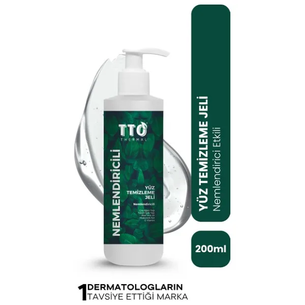 TTO Nemlendiricili Yüz Temizleme Jeli 200 ml - Tüm Cilt Tipleri İçin Onarıcı ve Aydınlatıcı Çay Ağacı Yağı