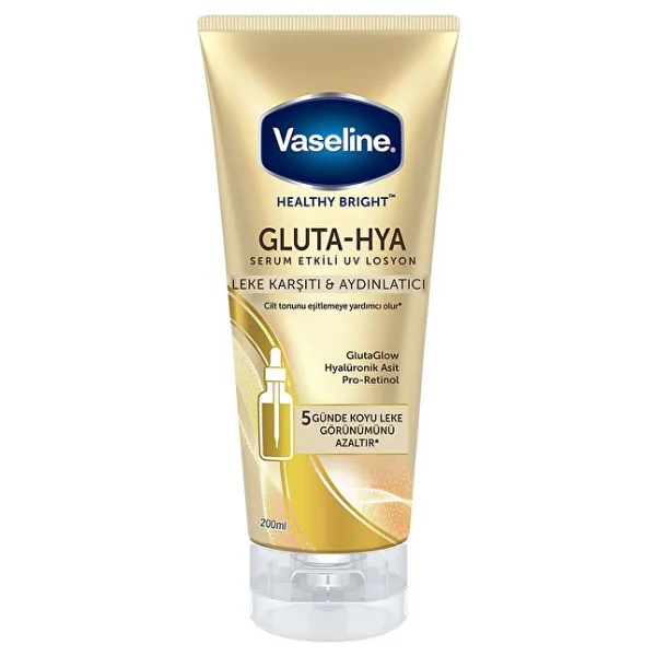 Vaseline Gluta Hya Serum Etkili Leke Karşıtı Losyon 200 ml Canlandırıcı Etki ile Unisex Kullanıma Uygun