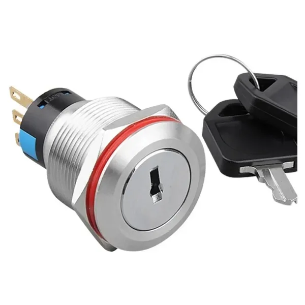 WD22Y-P1 22mm Anahtarlı Mandal Buton 1NO+1NC