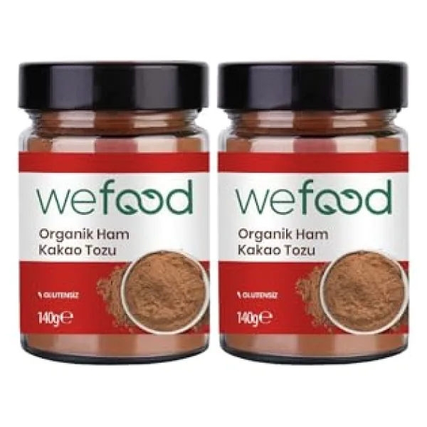 Wefood Organik Ham Kakao Tozu 140 gr 2'li