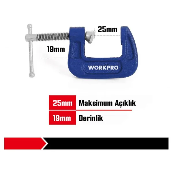 Workpro WP232016 25 mm G Tipi İşkence