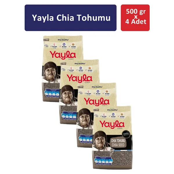 YAYLA CHIA TOHUMU 500 gr x 4 Adet