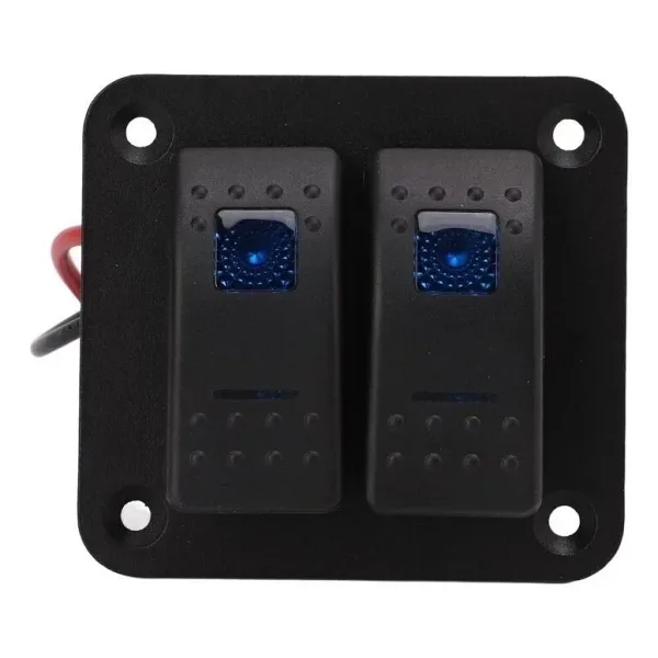 2'li ON-OFF Mavi Işıklı Anahtar Switch Panel 12V-24V