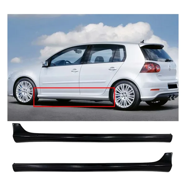 AkmTuning Vw Golf 5 GTI Yan Marşpiyel Seti Plastik 2 Adet Mat Siyah 2003 2004 2005 2006 2007 2008 2009