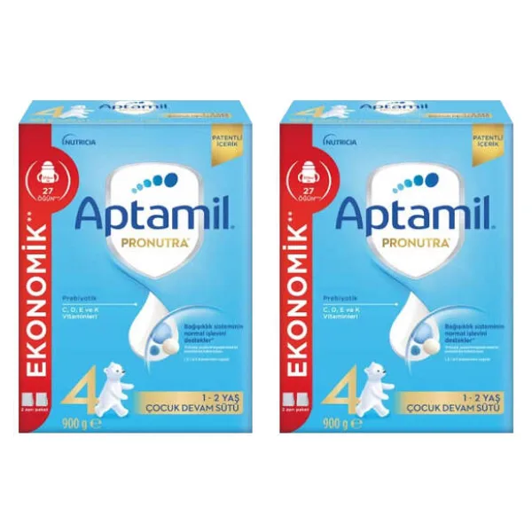Aptamil 4 Çocuk Devam Sütü 900 gr 2 Adet