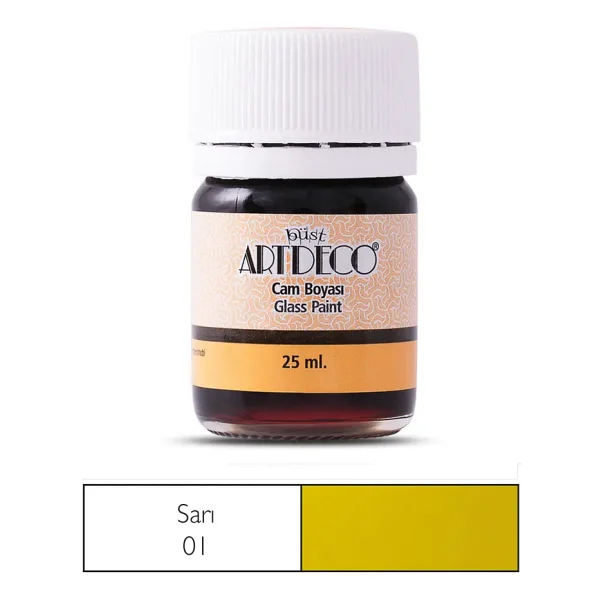 Artdeco 25 Ml Sarı Cam Boyası