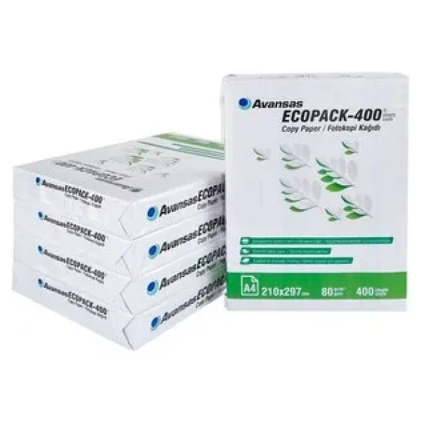 Avansas Ecopack-400 A4 80 gr 2000 Yaprak 5'li Paket Fotokopi Kağıdı