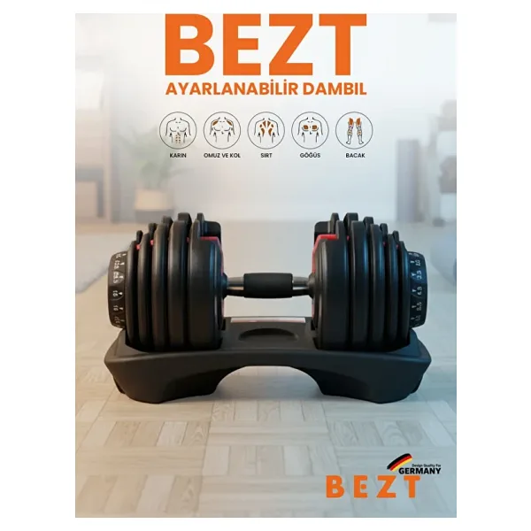 Bezt Pro Sports 24 kg Ayarlanabilir Dambıl Seti