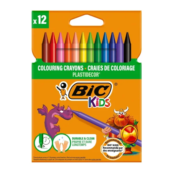 Bic Kids Plastidecor Silinebilir 12'li Pastel Boya
