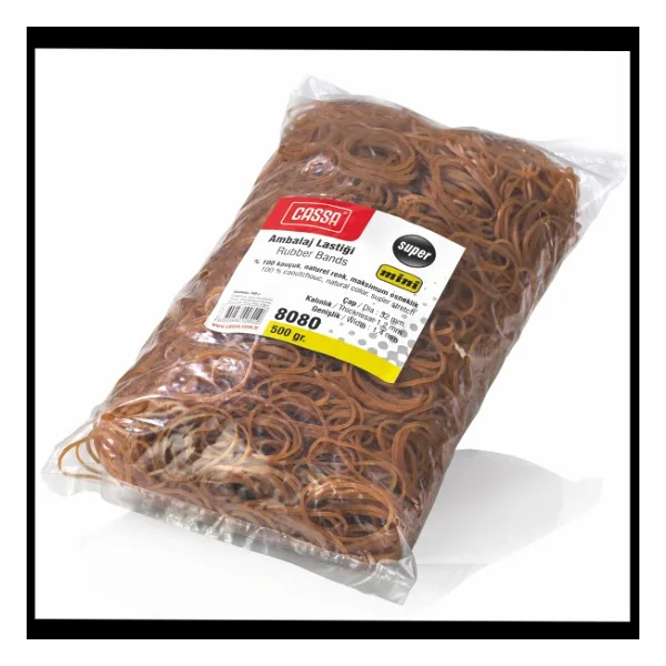 Cassa Paket Lastiği Ambalaj Lastiği Mini Kauçuk 500 Gram 32Mm 8080