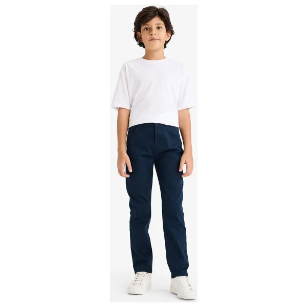 DeFacto Düz Paça Gabardin Pantolon Erkek Çocuk X4224A626SP - Lacivert-NV146 - 7 - 8 Yaş