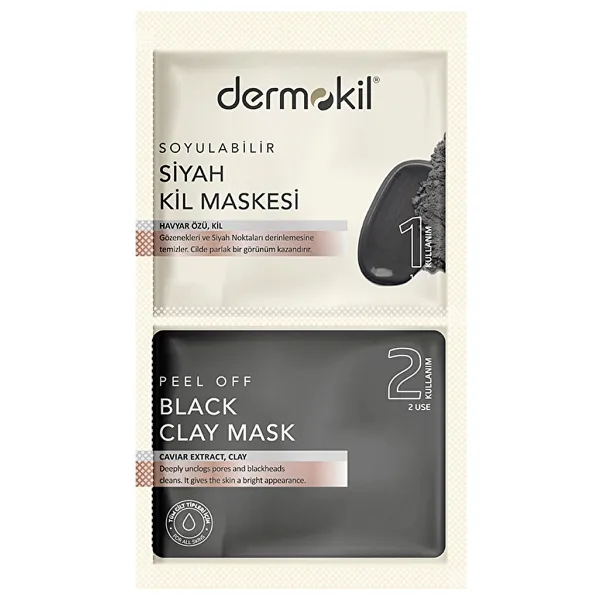 Dermokil Soyulabilir 2x7.5 ml Siyah Kil Maskesi