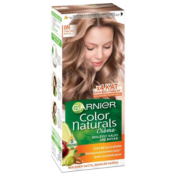 Garnier Color Naturals 8N Doğal Açık Kumral Saç Boyası