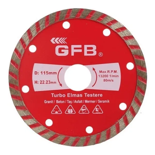 Gfb Turbo Elmas Mermer Granit Kesici Disk 230 mm