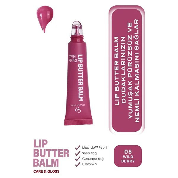 Golden Rose Butter Care & Gloss 05 Wild Berry Renkli Dudak Balmı