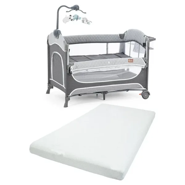 Gulz Atlas Plus Anne Yanı Sallanır Cibinlikli Oyun Parkı 70X110 Cm + Pamuk Yatak