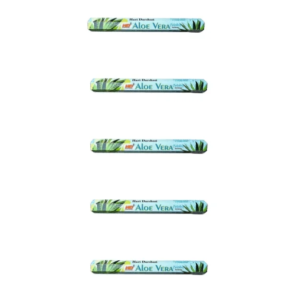 Hari Darshan Aloe Vera Çubuk Tütsü - Oda Ortam Kukusu - 20 Adetlik 5 Paket