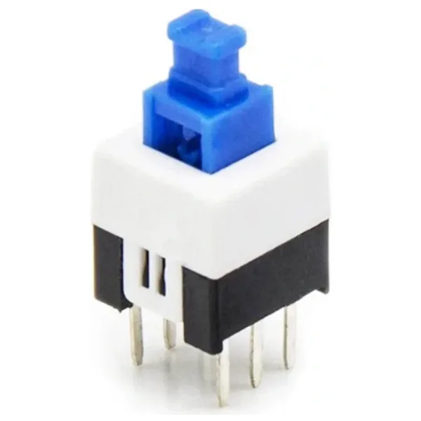 IC-198 6 Pinli Bacaklı Kalıcılı Yaylı Push Buton 8x8mm
