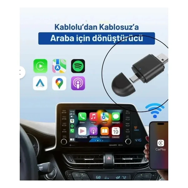 Kablosuz CarPlay Adaptörü - Wireless CarPlay Çevirici