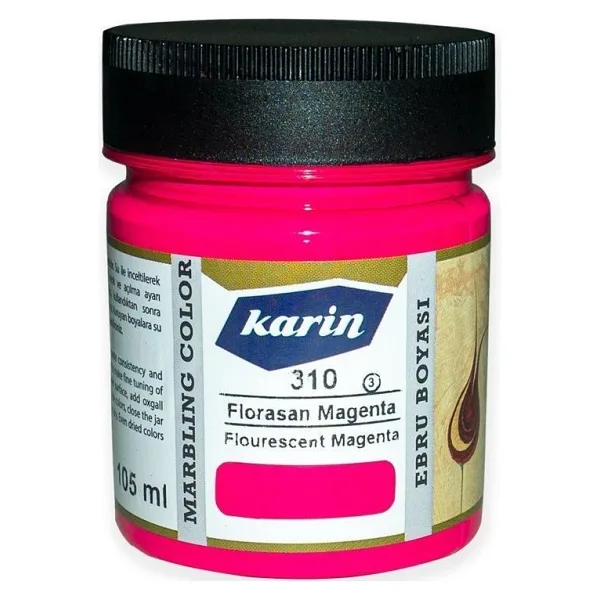 Karin Ezilmis Ebru Boyasi 105Ml 310 Florasan Magenta