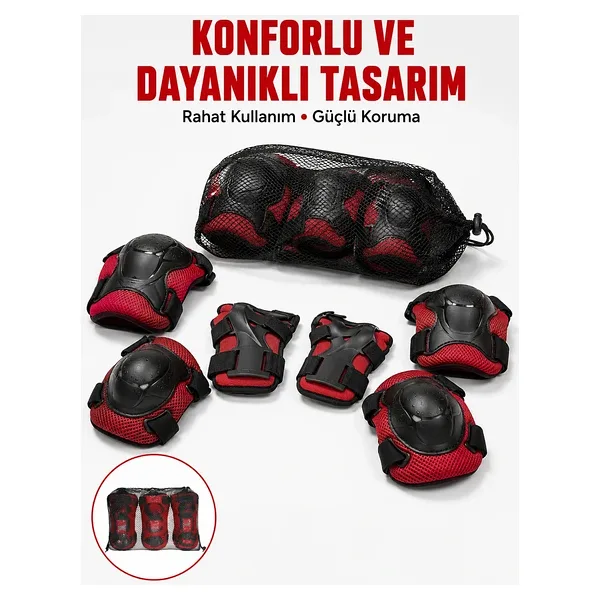 Kaykay Paten Scooter Bisik Koruyucu Ekipman Seti Darbe Emici Koruma