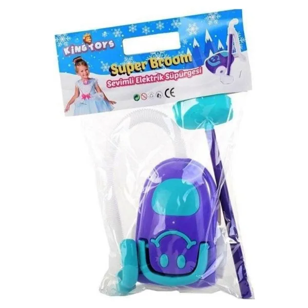 King Toys Sevimli Elektrik Süpürgesi Kız Çocuklar İçin 0-24 Ay Arası Eğlenceli Oyun Seti - Renkli