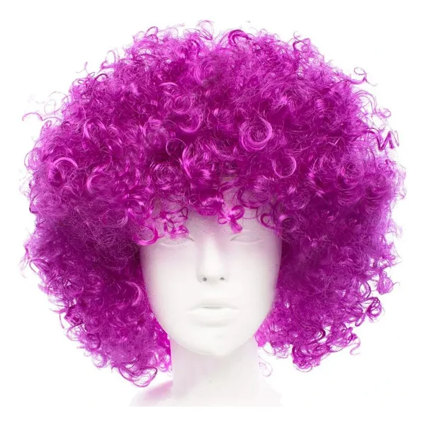 Koyu Mor Renk Violet Afro Bonus Saç Peruk (5264)