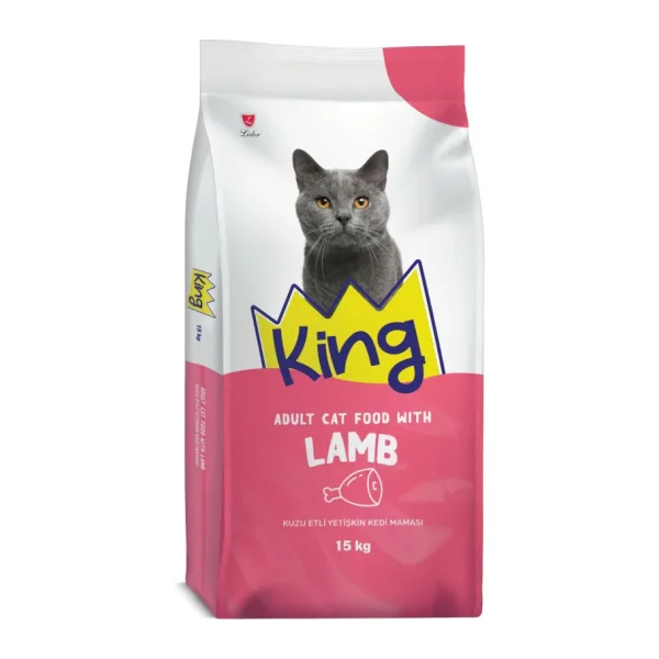 Lider King Kuzu Etli Pirinçli 15 kg Yetişkin Kedi Maması
