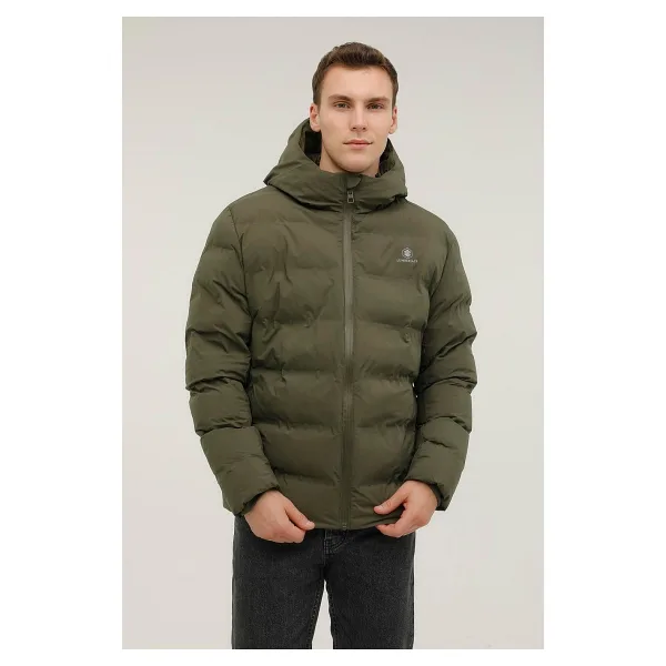 Lumberjack Nolan Coat Kapüşonlu Haki Erkek Şişme Mont