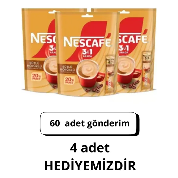 Nescafe Sütlü Köpüklü 3'ü 1 Arada 56x17.4 gr