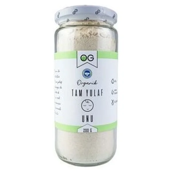 OG natural Organik Tam Yulaf Unu 200 Gr +6 Ay