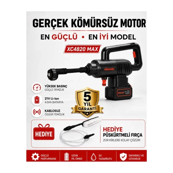 Okaoda XC4820MA Çift Akülü Yüksek Basınçlı Yıkama Makinesi