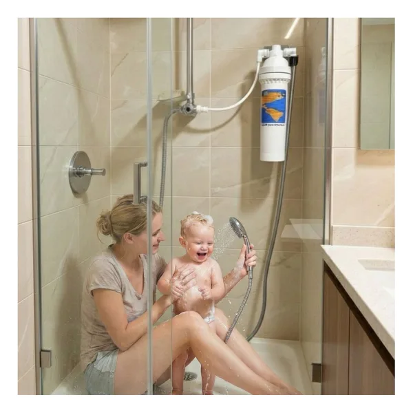 Omnipure Elf Xl Reçine + Karbon Filtre - Banyo Karbon Duş Filtresi - Musluğa Kolay Montaj