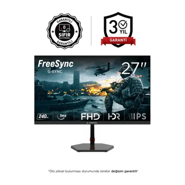 Rampage Raven RV27R240F 27" 1 ms Full HD IPS 240 Hz Oyuncu Monitörü
