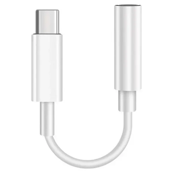 ScHitec Usb-C to Headphone Jack Apple İphone 15 Uyumlu Dönüştürücü Adaptör Beyaz UC11