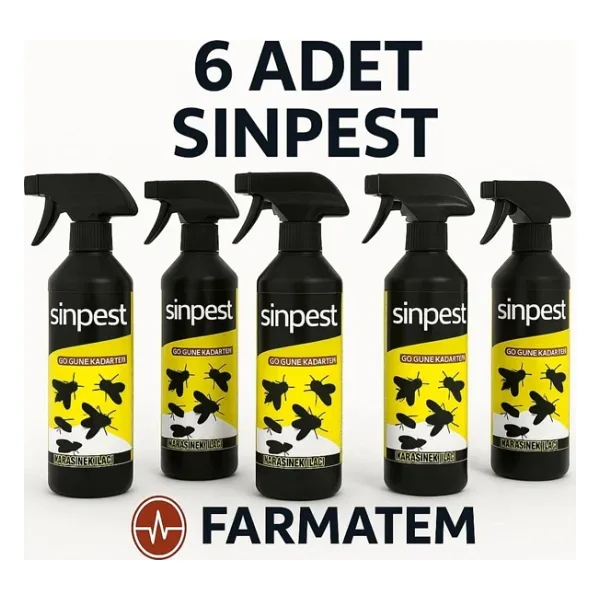 SİNPEST Sinpest Kara Sinek Ve Haşere Ilacı 6 Adet 500ml