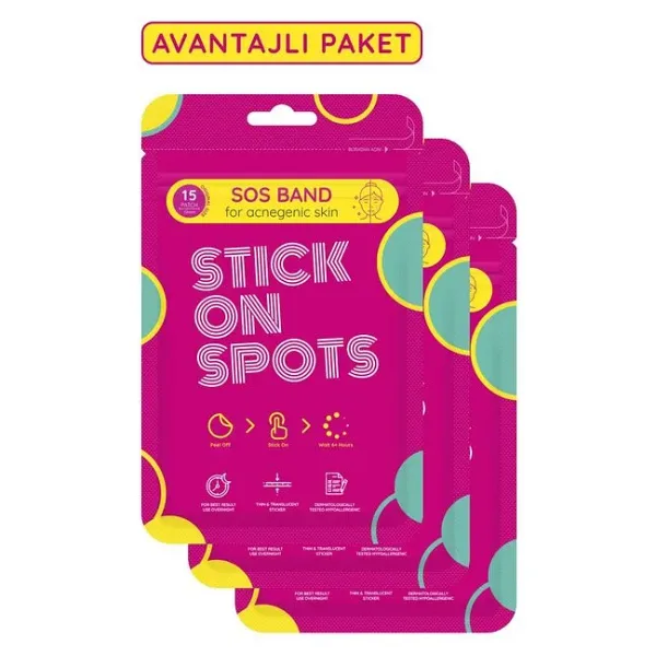 Stick On Spots S.O.S 15'li 3 Adet Akne Bandı