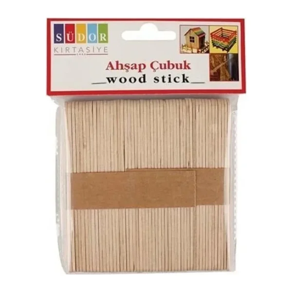 Südor Ahşap Geniş Dondurma Çubuğu Abeslang (50 Adet)
